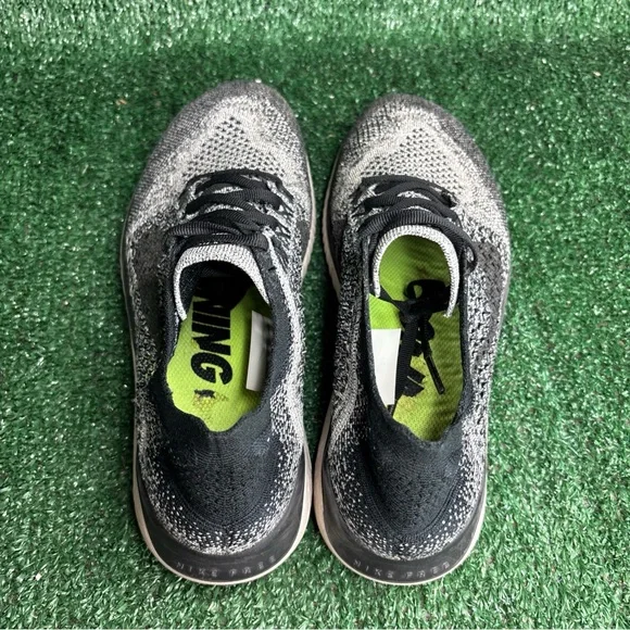 Nike Free RN Flyknit 2018 Women's Size 8.5 Running Shoes Black White Oreo